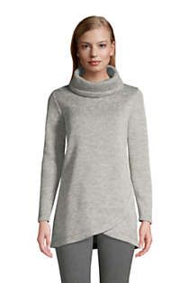 Women's Sweater Fleece Cowl Neck Tunic Pullover | Lands' End (US)