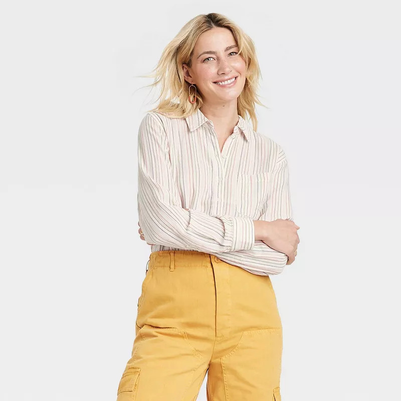Women's Long Sleeve Classic Fit Button-Down Shirt - Universal Thread™ | Target