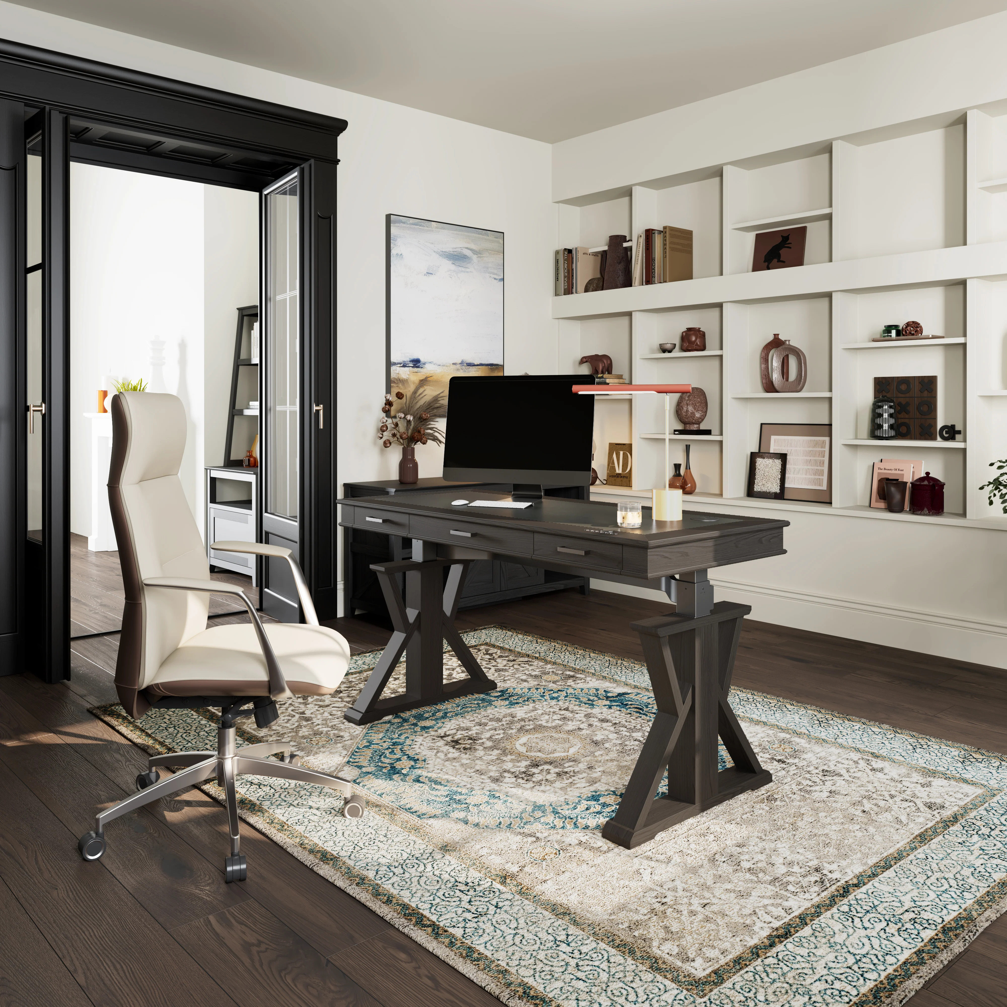 Executive Office Set: Ark X Standing Desk & Executive Office Chair - Ark X & Royal Slim-OW | Eureka Ergonomic