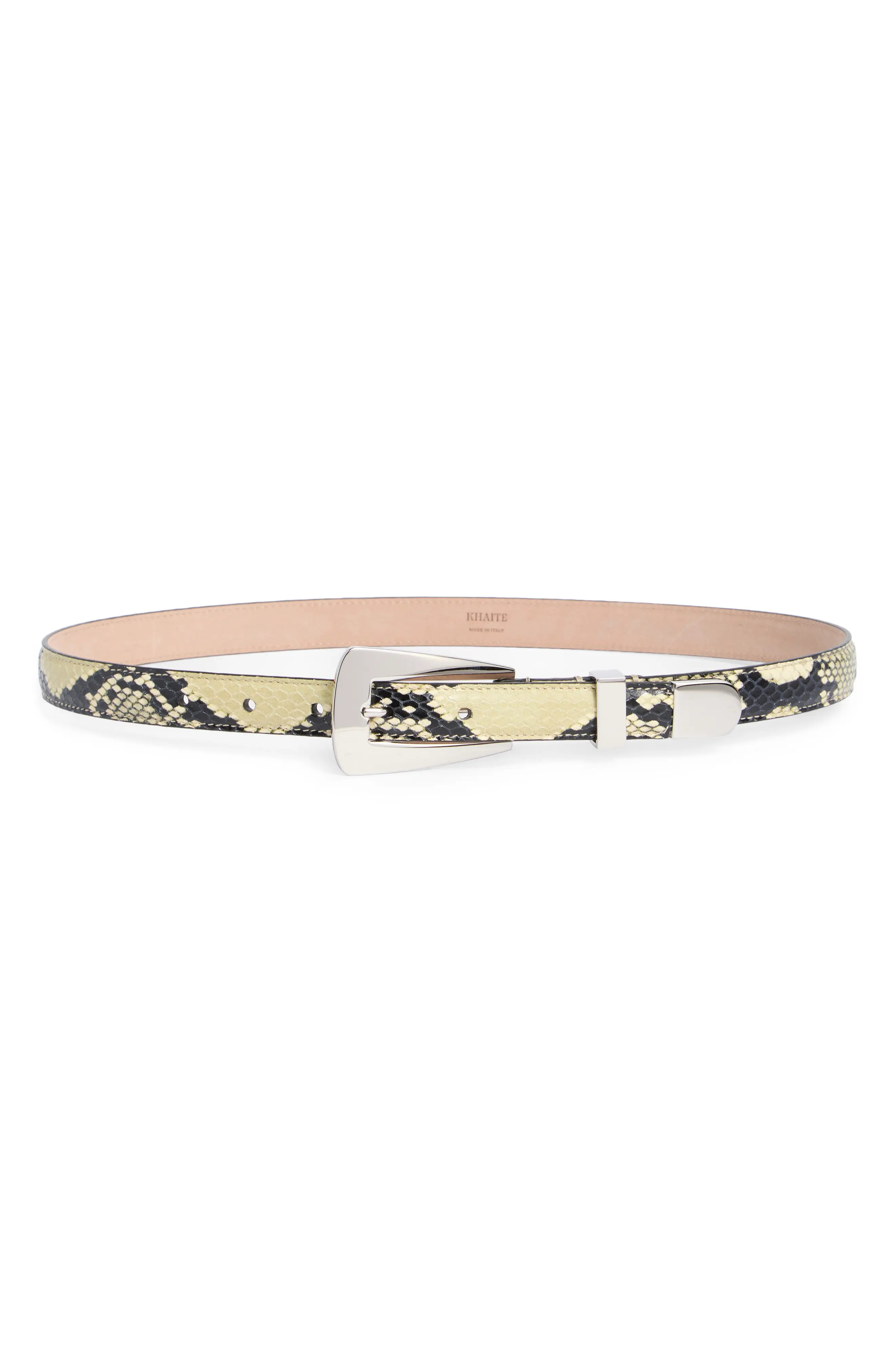 Khaite Lucca Snakeskin Embossed Leather Belt (Women) | Nordstrom | Nordstrom