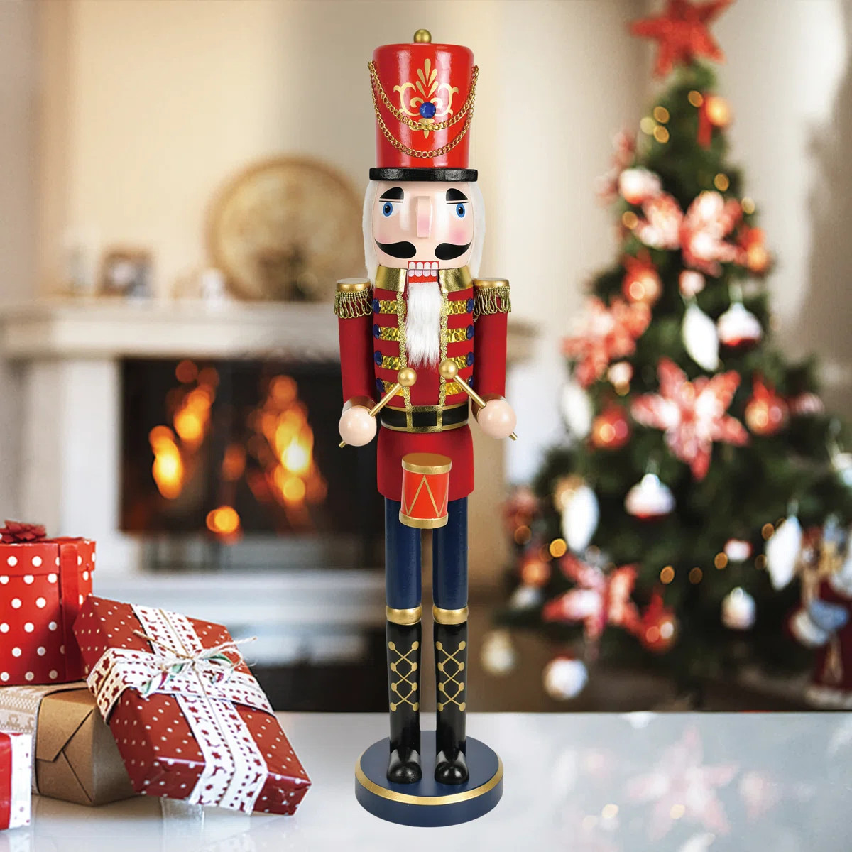 The Holiday Aisle® Nutcracker Drummer Soldier in Red & Reviews | Wayfair | Wayfair North America
