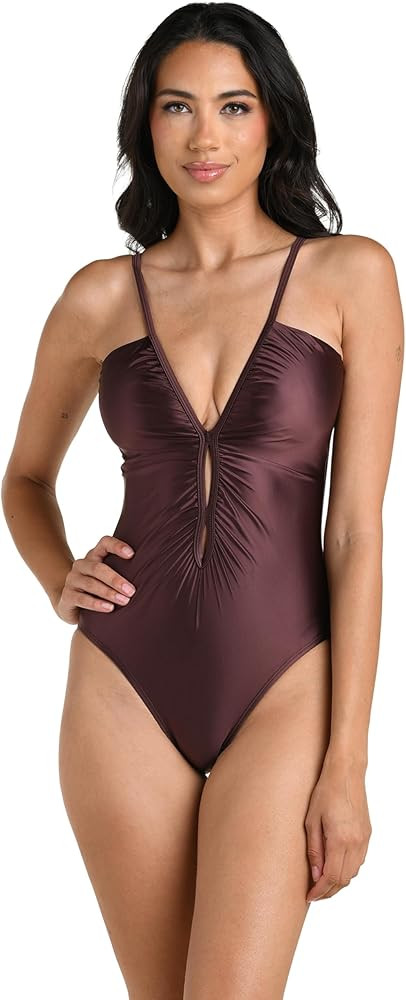 La Blanca Women's One Piece Swimsuit Plunge Tummy Control Bathing Suit | Amazon (US)