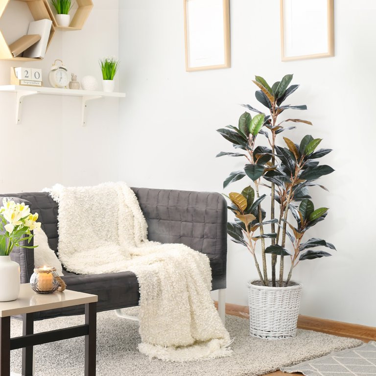 DR.Planzen 5 Feet Artificial Rubber Tree | Walmart (US)