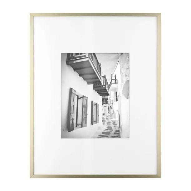 Better Homes & Gardens 14" x 18" Matted to 8" x 10" Gold Wall Picture Frame - Walmart.com | Walmart (US)