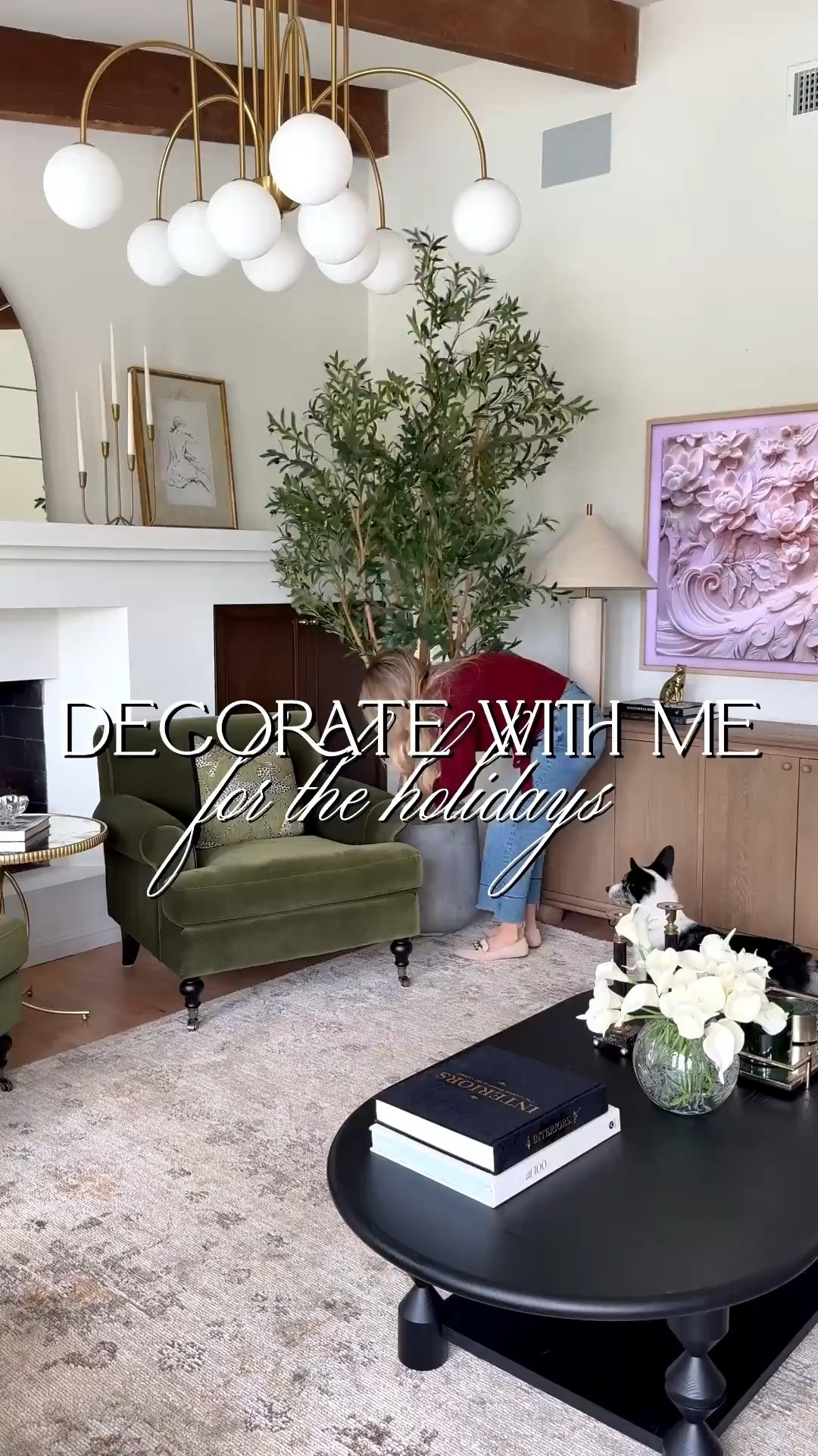 Decorating my living room for the holidays! ✨ Linked everything I used here for you! 

#LTKHoliday #LTKHome #LTKFindsUnder100