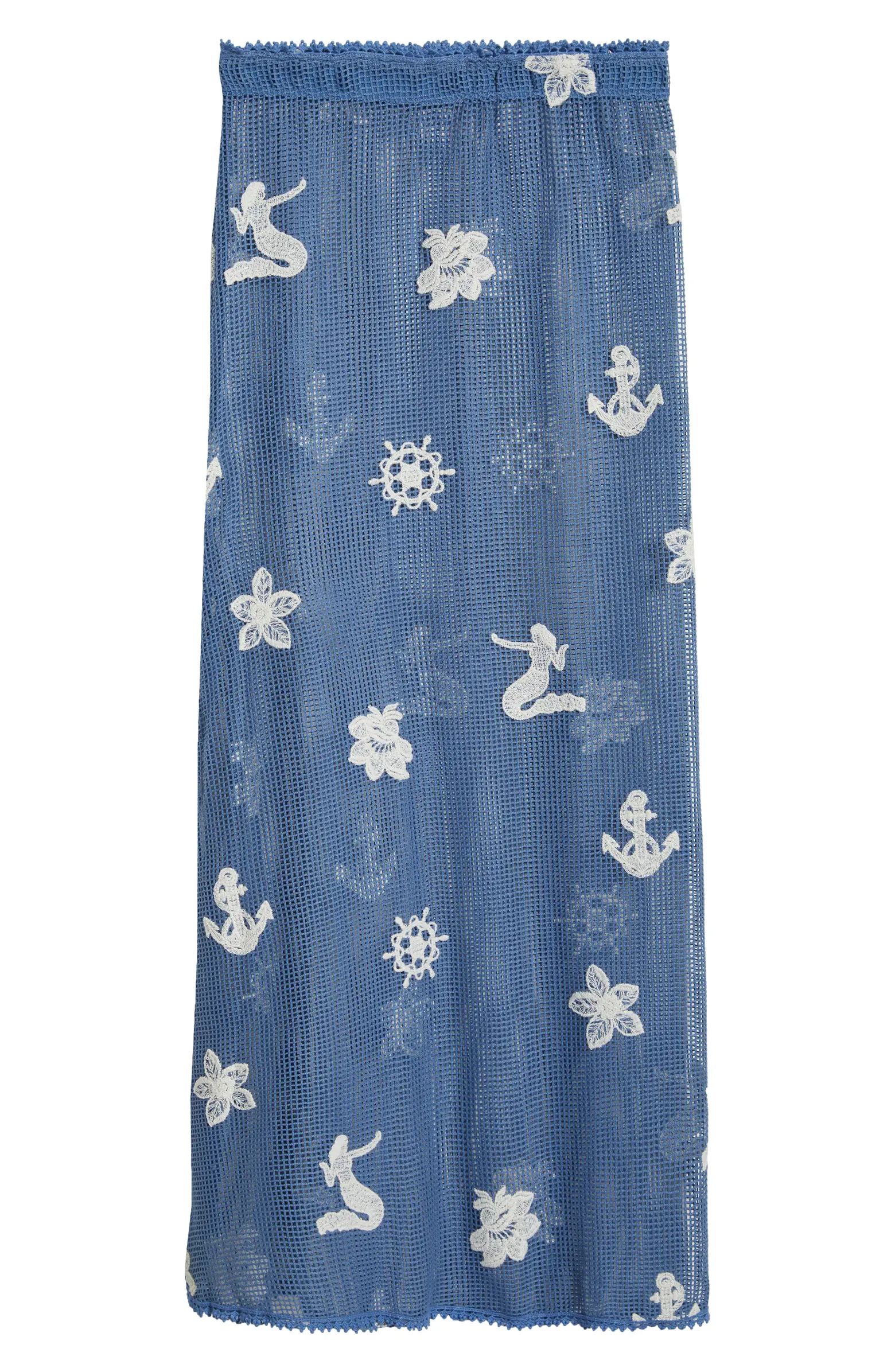 Agua Bendita Cyprus Kai Embroidered Mesh Cover-Up Skirt | Nordstrom | Nordstrom