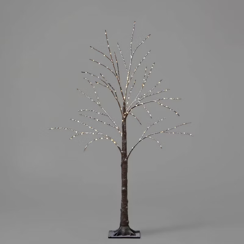4ft Brown Flocked Tree Dew Drop Christmas LED Novelty Sculpture Warm White  - Wondershop™ | Target