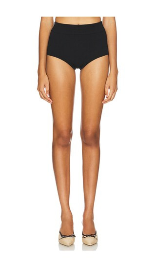 Glenda Knit Hot Short in Black | Revolve Clothing (Global)