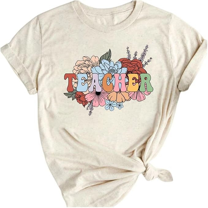 Teacher Shirts for Women Last/First Day of School 100 Days of Loving School Inspirational Graphic... | Amazon (US)