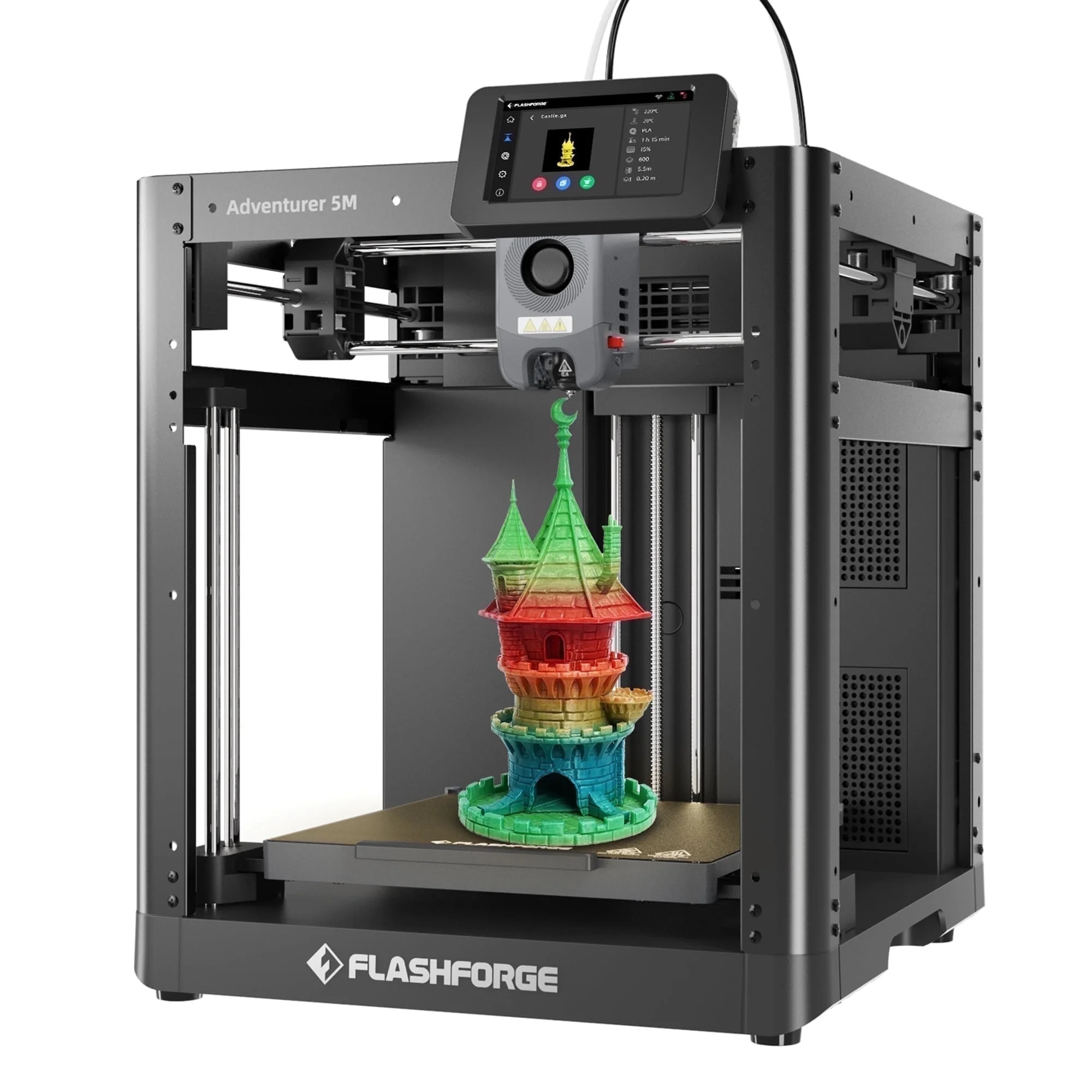 Flashforge Adventurer 5M 3D Printer, Fully Auto Leveling & 600mm/s High Speed Printing, Black | Walmart (US)