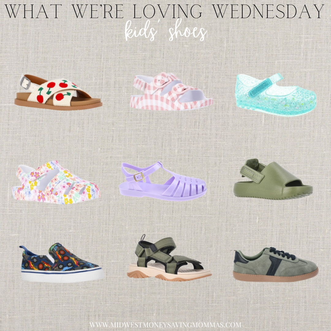 What We’re Loving Wednesday 

Kids’ shoes from Walmart

Summer shoes  sneakers  jelly sandals  footwear 


#LTKootd #LTKmomlife #LTKKids