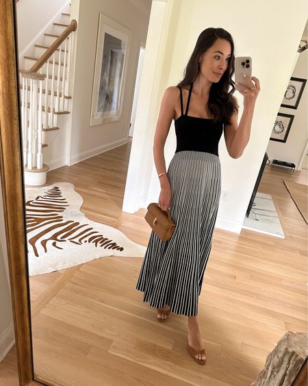Kat Jamieson wears a Maria McManus knit dress with a Savette bag and Staud sandals. Date night outfit, summer dress, spring outfit. 

#LTKShoeCrush #LTKSeasonal #LTKItBag