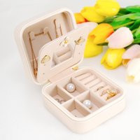 Jewelry Box Jewelry Organizer Travel Accessories Ring Necklace Earring Jewelry Holder Organizer Box with Mirror | Miravia ES