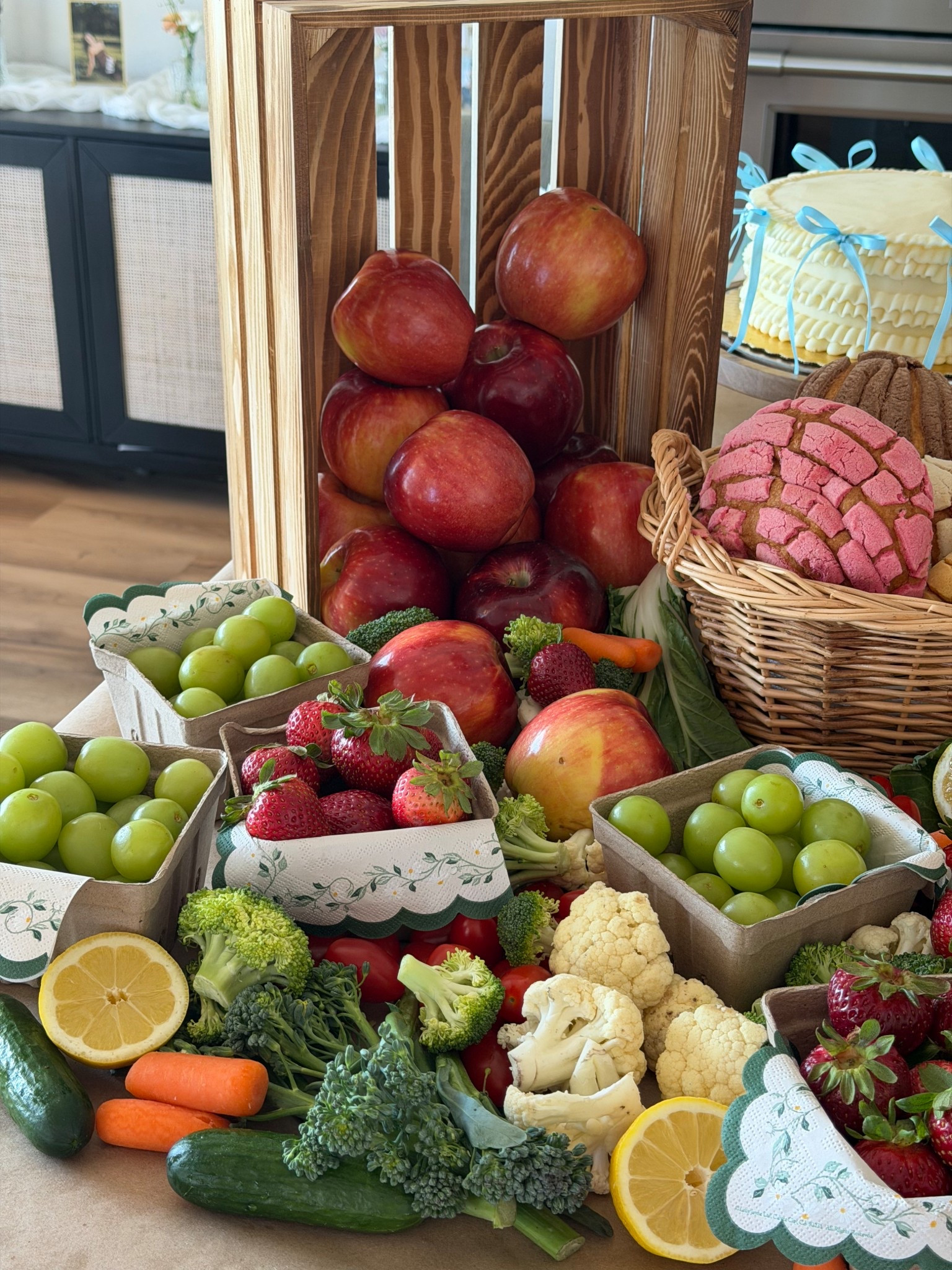 cutest display for our farmers market baby shower! the fruit basket trays were perfect for people to grab some fruit & veggies to snack on! ￼

#LTKSeasonal #LTKBaby #LTKfoodie