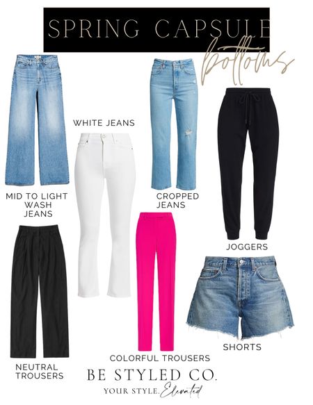 Spring capsule / bottoms / pants / shorts / capsule wardrobe 

#LTKsalealert #LTKSale #LTKFind