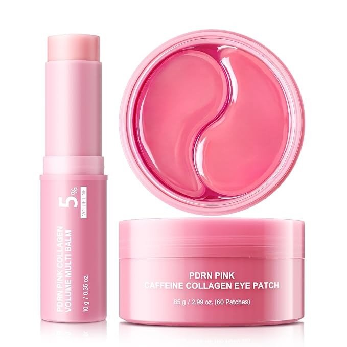 PDRN Collagen Stick & Eye Patches: Volufiline & Caffeine Hydrating for Dark Circles Puffiness Fin... | Amazon (US)