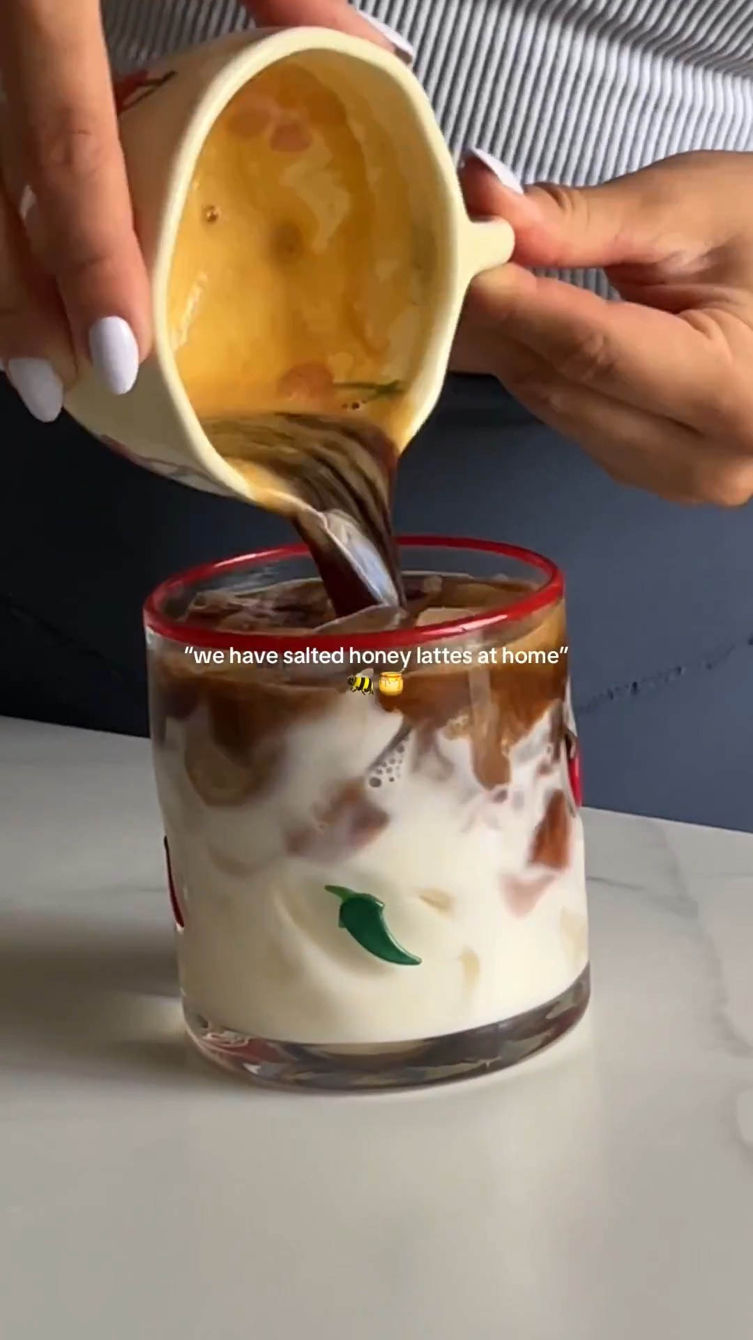 Iced honey lattes at home! This might by my favorite at home coffee recipe. Such an easy tasty latte.

Sharing all of my at home coffee bar essentials to make lattes. 

All of my coffee bar supplies can be found at Amazon or Target 

#LTKFindsUnder100 #LTKHome