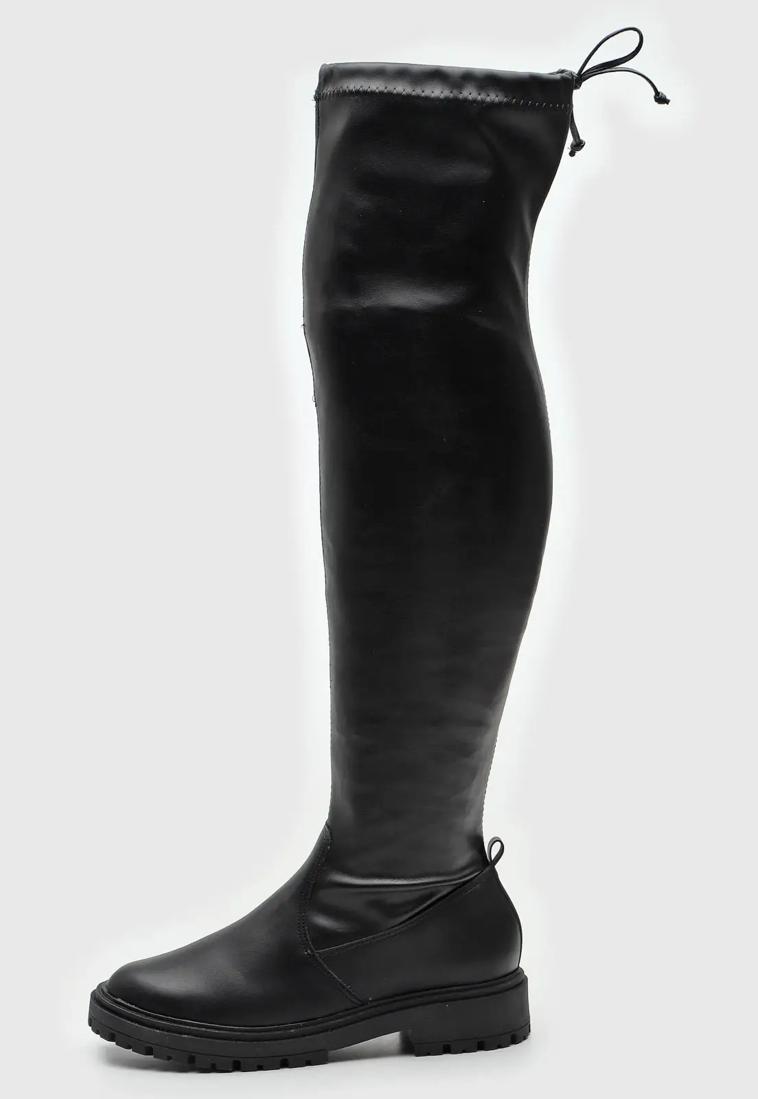 Bota Over The Knee Vizzano Amarração Preta | Dafiti (BR)