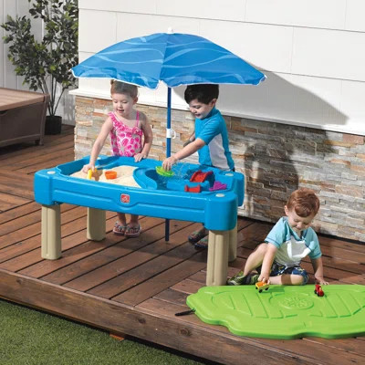 Step2 Cascading Cove Toddler Outdoor Water and Sand Table with Cover | Wayfair North America
