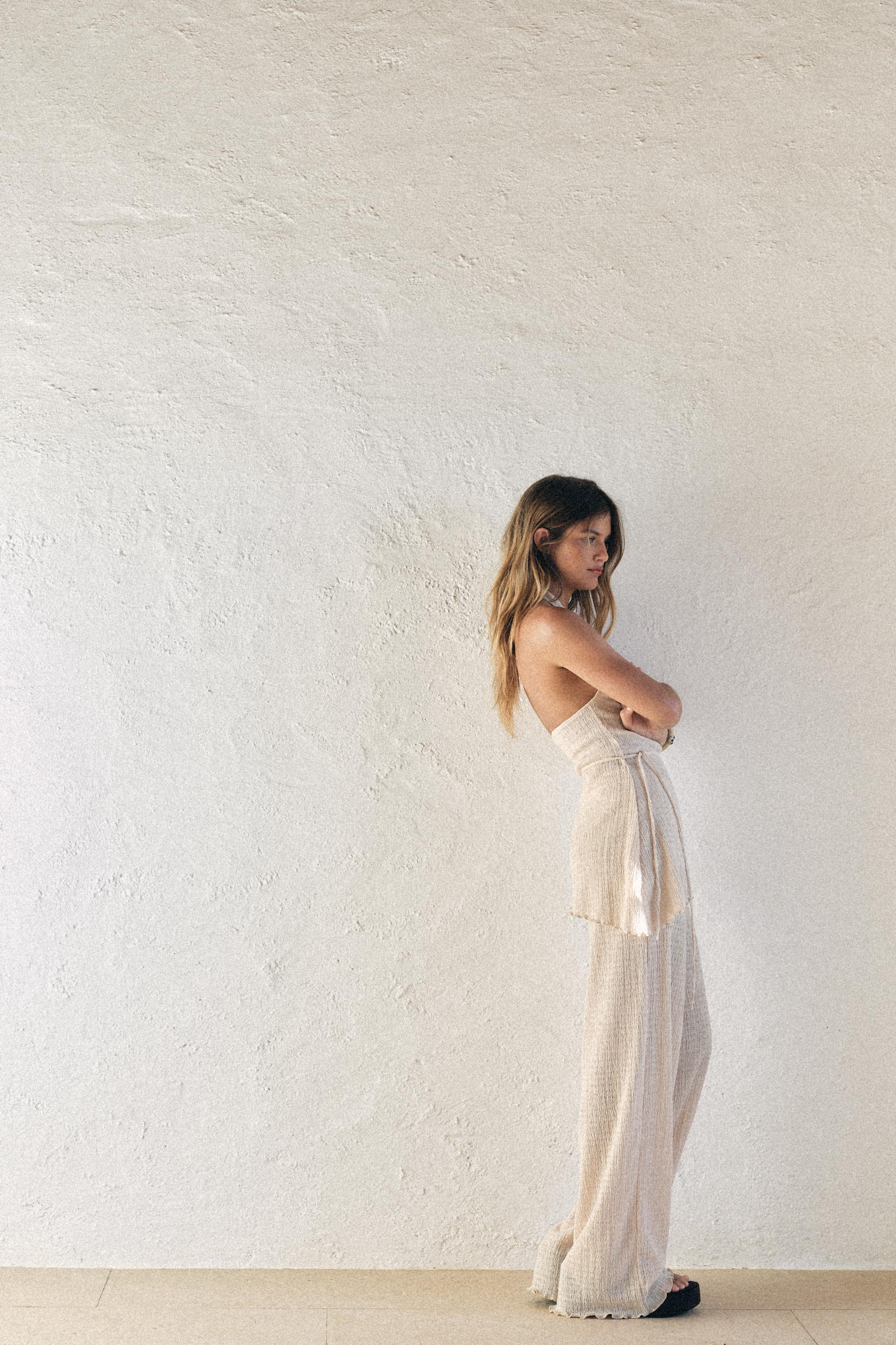 TEXTURED FLOWY PANTS | Zara US