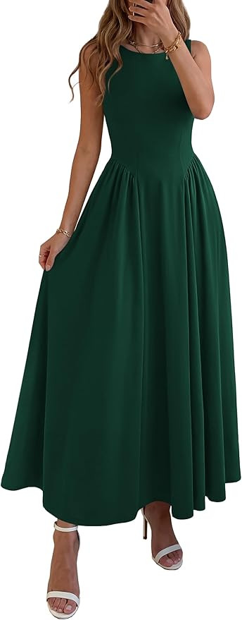 Amazon.com: KIRUNDO Wedding Guest Dresses for Women 2026 Summer Semi Formal Work Sleeveless Elega... | Amazon (US)