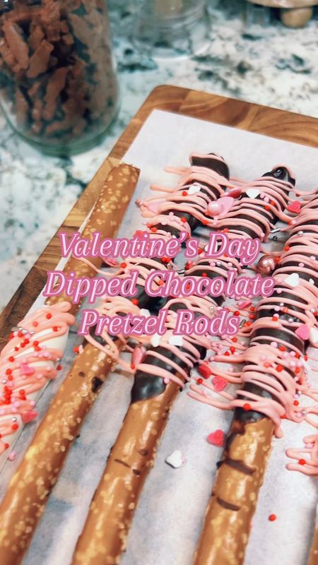LINK IN BIO 🥨✨ Dive into the sweet side of love with our Valentine's Day Pretzel Rods! 💖 Grab pretzel rods and unleash your creativity with a magical touch of White & Dark Chocolate Wafers. 🍫✨ Dip them into the velvety goodness, then give them a whimsical shake to let the excess magic happen! Grab Yours Here: https://amzn.to/3O6b5yv Sprinkle a little love with Valentine's Day sprinkles, turning each rod into a tiny work of art. 💕✨ These delightful treats are not just for indulging yourself; they make perfect gifts that speak the language of sweetness. 🎁✨ Share the joy and surprise your loved ones with a touch of handmade magic. @Lemon8 Home @Lemon8 US  Crafting these pretzel rods is a fun and delightful experience. 💃 Unleash your inner chocolatier and let your imagination run wild! Whether you're planning a cozy night in or creating thoughtful gifts, these treats add a sprinkle of love to any occasion. 🌈✨ So, what are you waiting for? Grab your pretzel rods, melt those chocolate wafers, dip, then shake off the excess for a delightful Valentine's Day celebration! 🎉💘 #amazonfinds #lemon8mademebuyit #lemon8box #valentinesday #ValentinesDayTreats #DIYChocolateMagic #SpreadTheLove 🥨✨ 

#LTKparties #LTKGiftGuide #LTKVideo