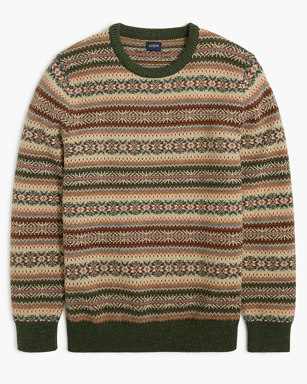 Lambswool-blend Fair Isle crewneck sweater | J.Crew Factory