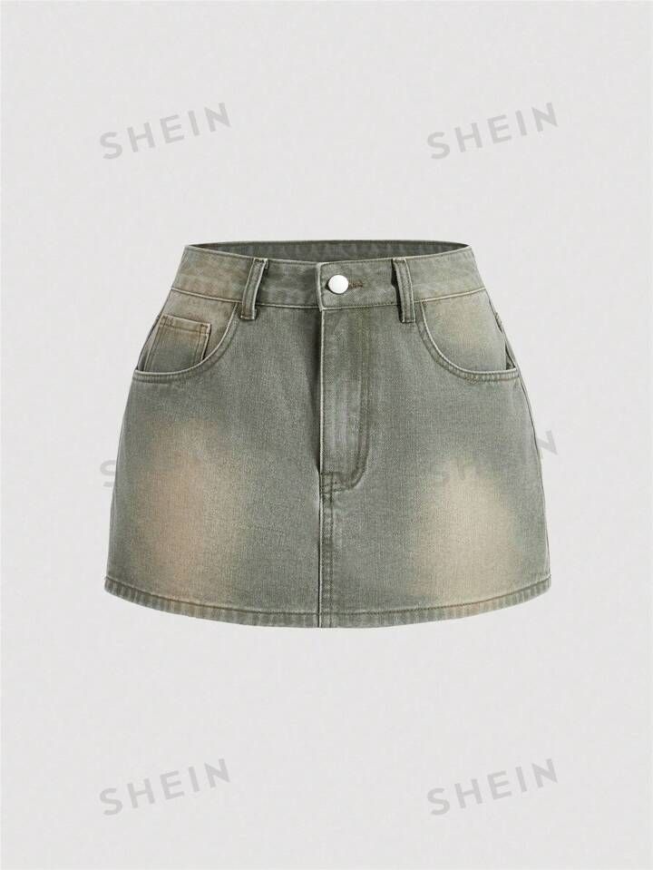SHEIN MOD Denim-skorts Für Damen Mit Taschen | SHEIN