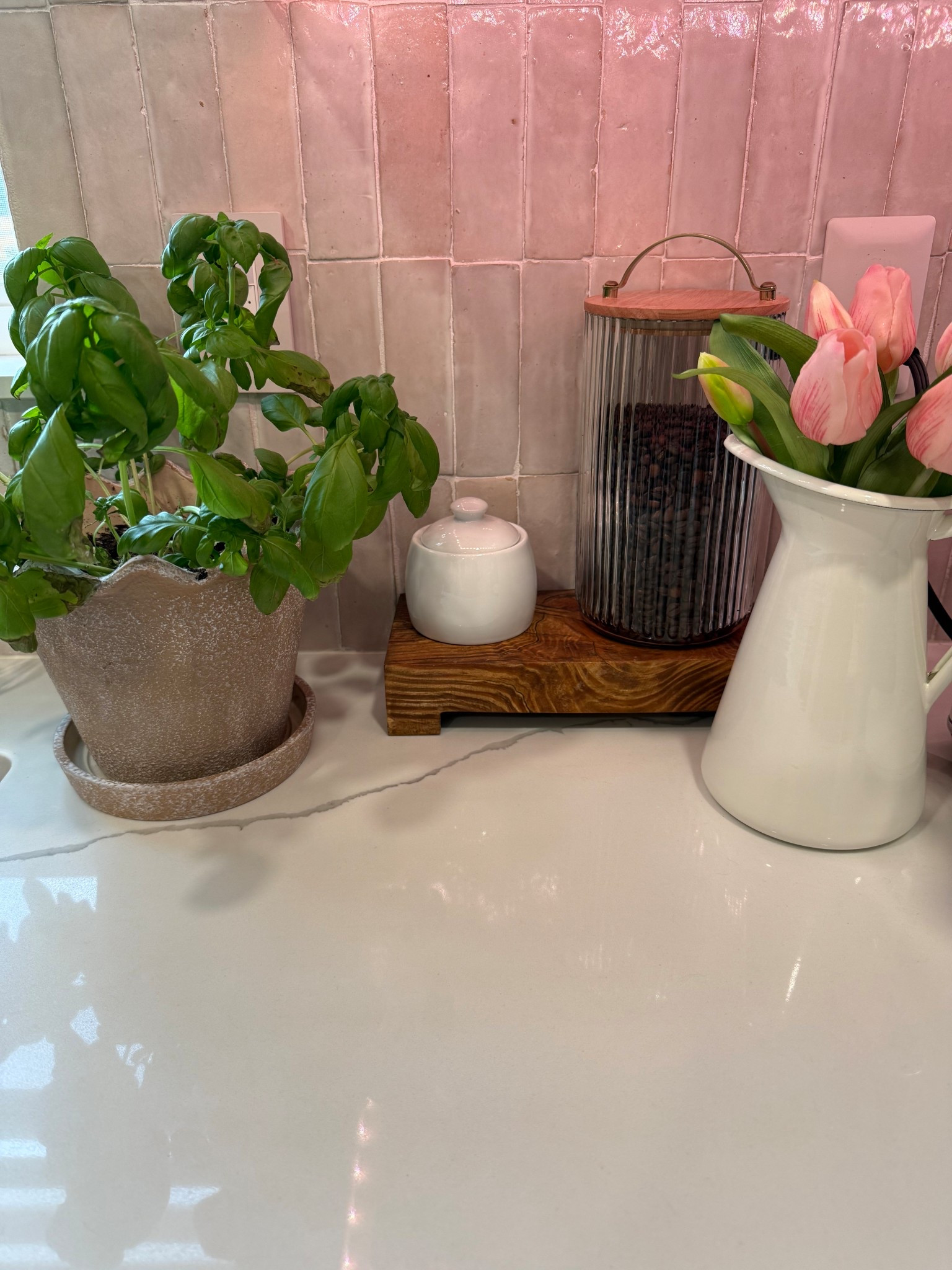 Loving my current coffee bar area…

I have had this IKEA vase for years and it’s the best! I bought my tulips locally but these looked very similar to mine and I’ve heard great things about them. We made our riser but this looks almost identical to ours! 

The coffee bean canister from Hearth and Hand is perfect too! Can’t forget our cute little pot from Walmart. I’m still shocked about the quality and it’s perfect for our basil plant. 

Happy shopping! 

#coffeebar #kitchen #countertop #kitchenstyling #spring #springrefresh #tulips #whitevase #pot #coffeebeans 

#LTKHome #LTKSeasonal