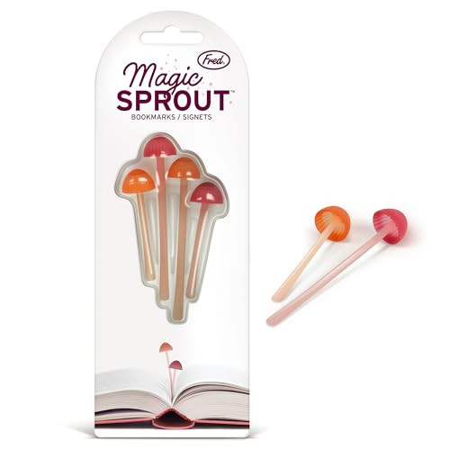 Genuine Fred Magic Sprout, Mini-Mushroom Bookmarks - Set of 4 - Two Sizes & Colors - Soft, Flexible Silicone - Fun Stocking Stuffer, Gift for Book Lovers, Teachers, Back to School - Cottagecore Decor | Amazon (US)