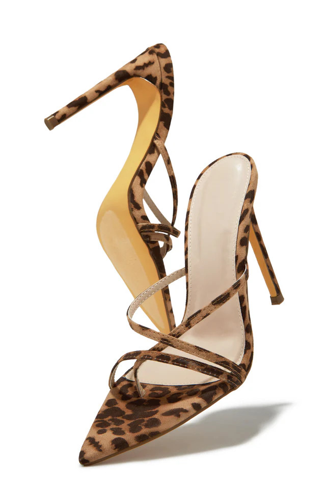 Miss Lola | Fine Art Leopard High Heel Mules | MISS LOLA