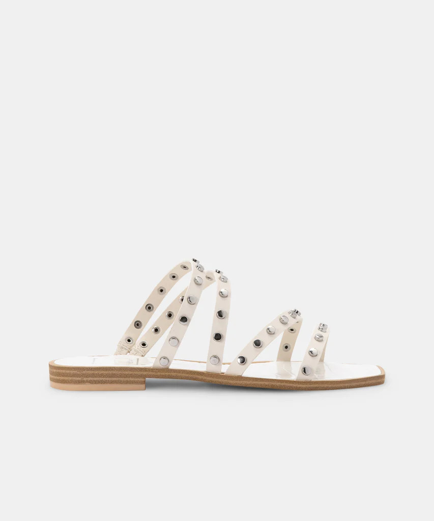 IZABEL STUDDED SANDALS OFF WHITE STELLA | DolceVita.com