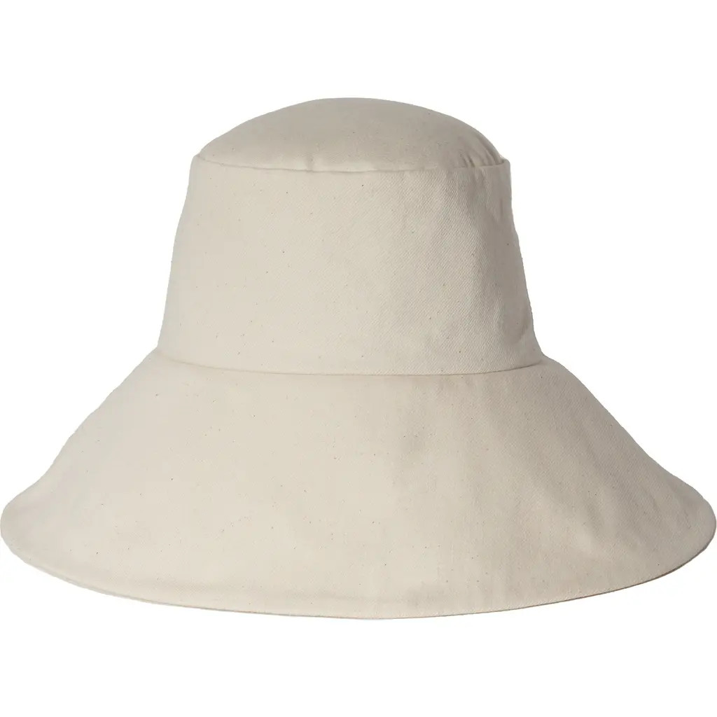 Janessa Leoné Walker Organic Cotton Canvas Bucket Hat in Off White at Nordstrom, Size Medium | Nordstrom