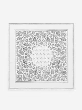 Printed Silk Scarf – Black/White – Women – ARKET GB | Arket UK