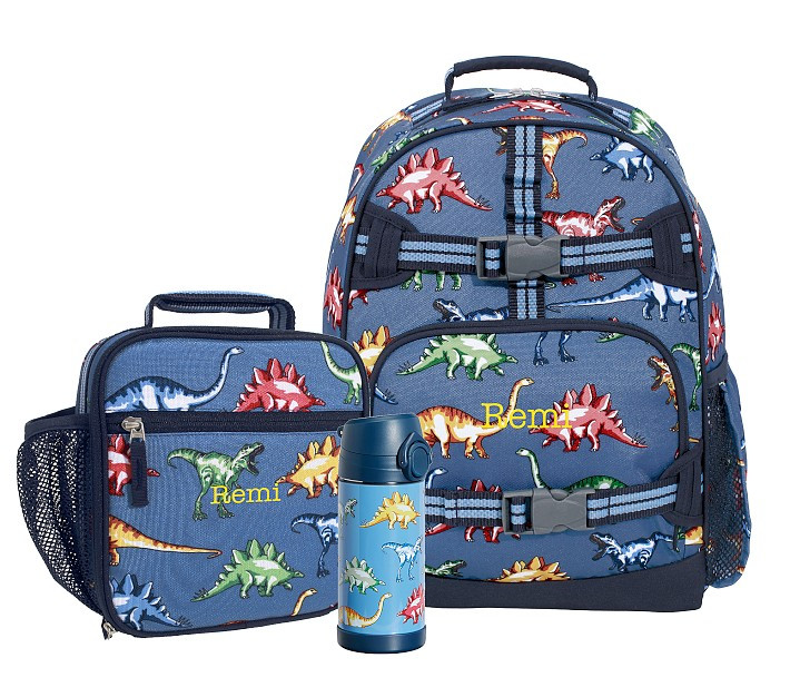 Mackenzie Blue Multi Dinos Backpack & Lunch Bundle, Set of 3 | Pottery Barn Kids