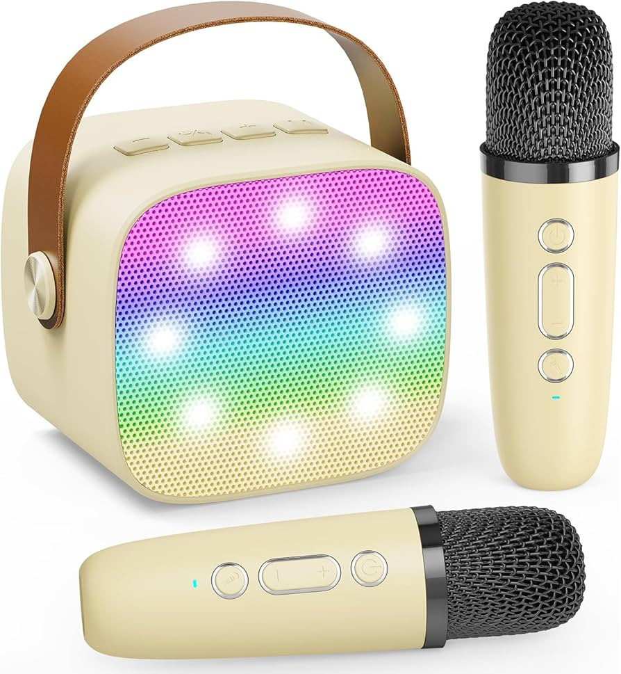 Mini Karaoke Machine for Kids Adults, 2025 TOP Mini Portable Bluetooth Karaoke Speaker with 2 Wir... | Amazon (US)
