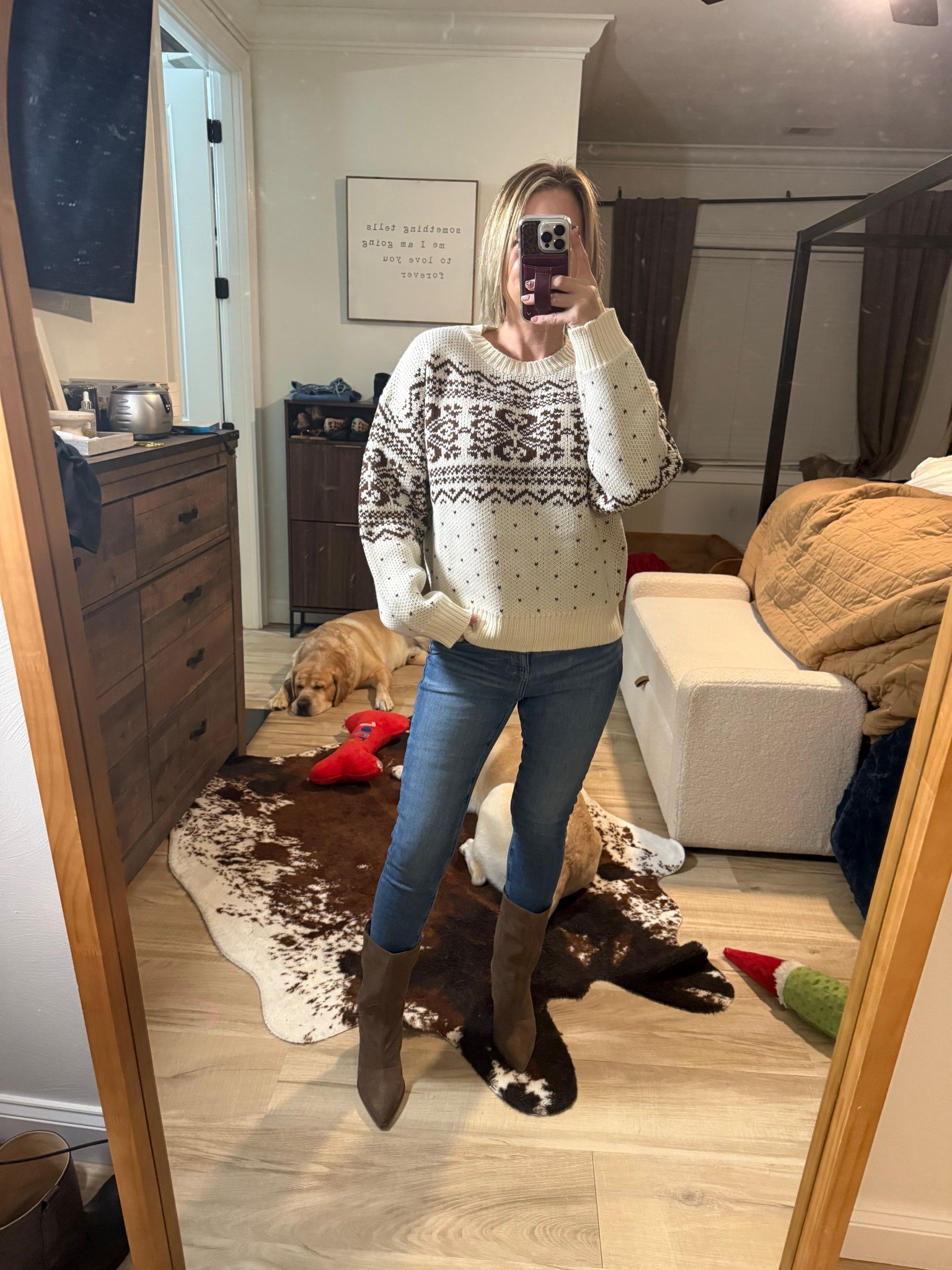 Sweater small
Jeans 00 Short
Boots TTS


#LTKPetite #LTKootd #LTKOver40