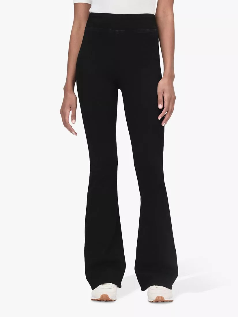 FRAME The Jetset Flared Jeans, Sheen Noir | John Lewis (UK)