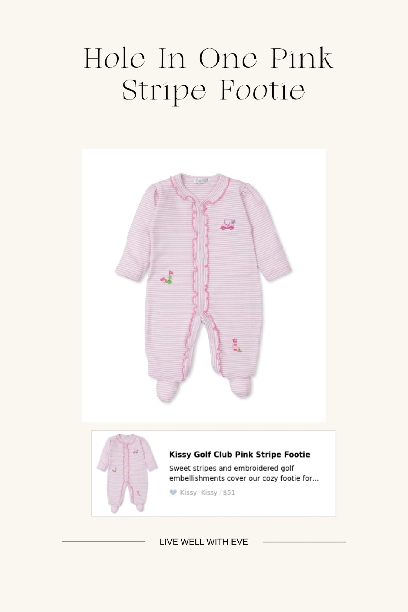 cutest golf footie for baby girl 🎀 from Kissy Kissy #babygirl #babygirlclothes #babyclothes #ltkbump

#LTKBaby #LTKBump #LTKKids