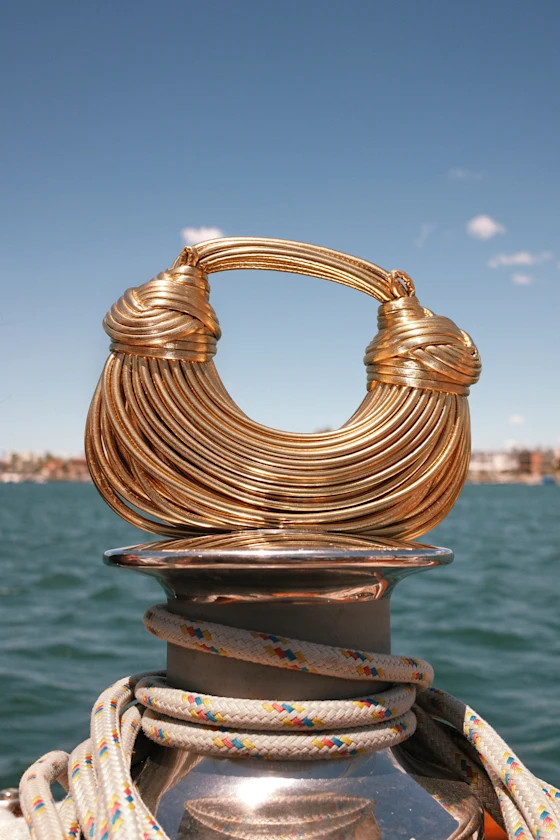 Deeply Luxe Gold Metallic Knotted Cord Crescent Handbag | Lulus