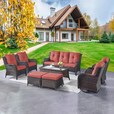 Kenji 7 - Person Outdoor Seating Group with Cushions | Wayfair North America