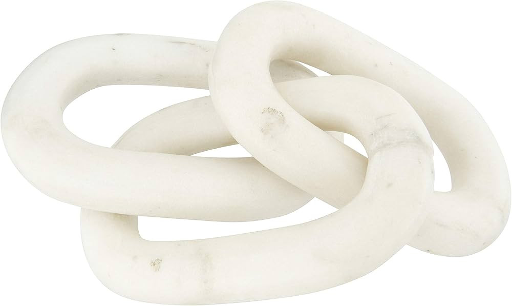 Bloomingville 13"L Decorative Marble Chain Link Figurine | Amazon (US)