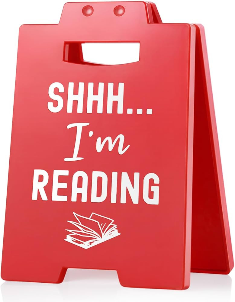 Christmas Book Lovers Gifts for Women, Men, Funny Desk Decor, I'm Reading Plaque, Book Club Book-... | Amazon (US)