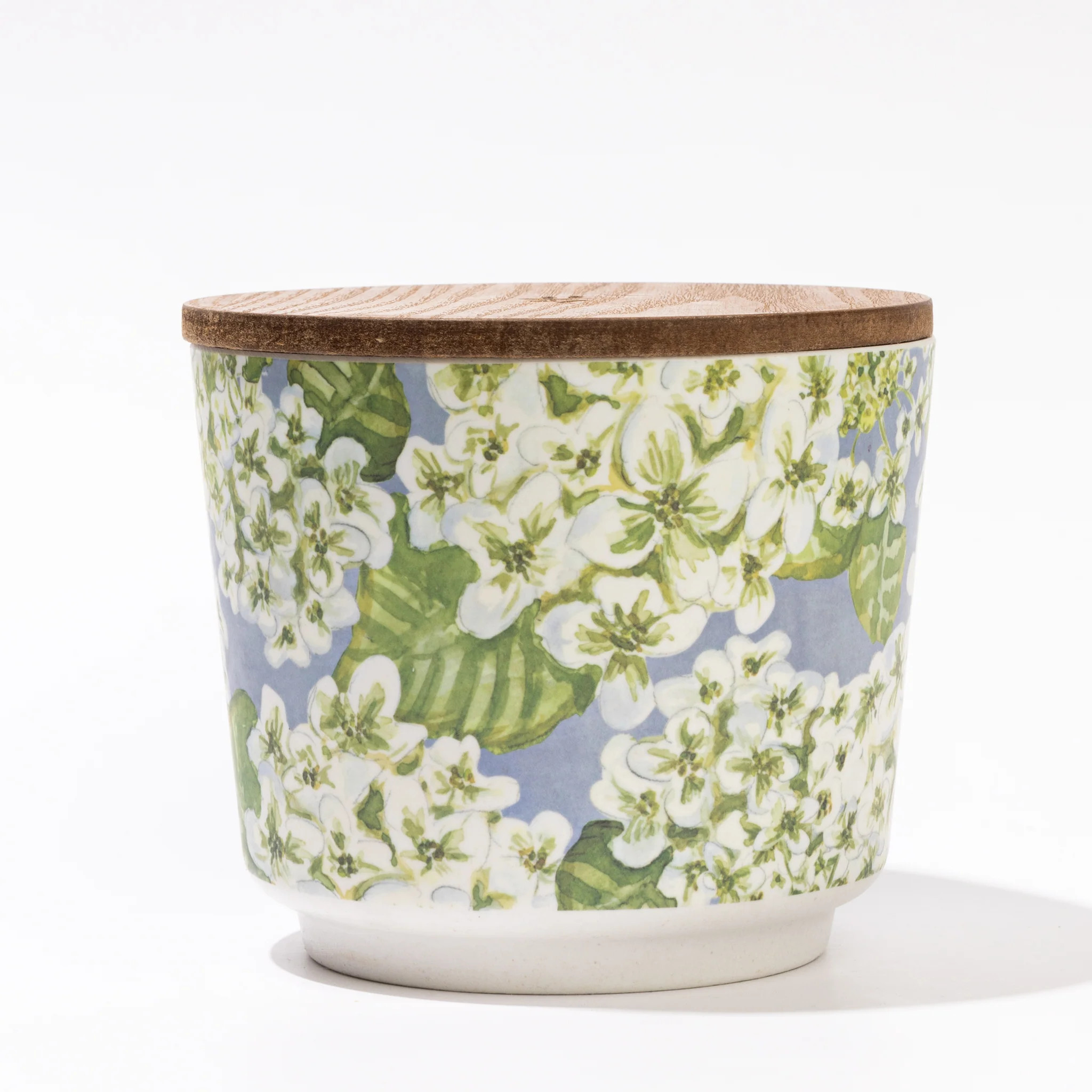 Hydrangea Patterned 3 Wick Candle | Greenleaf Gifts
