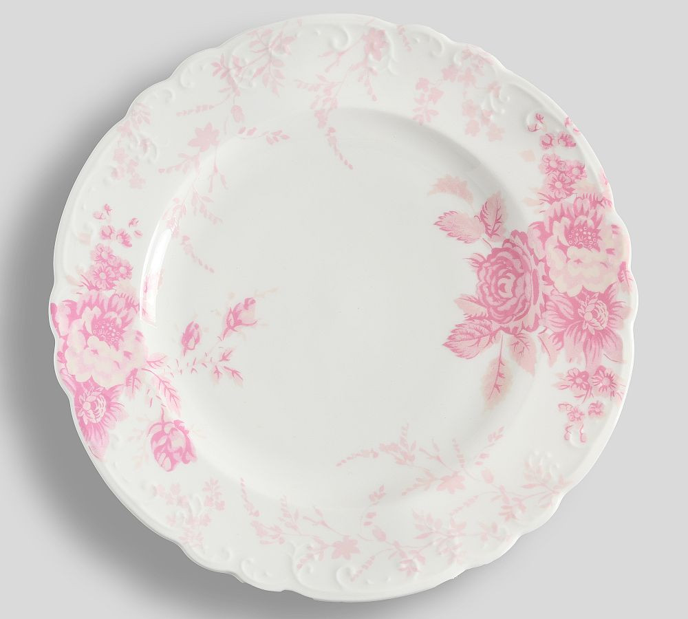LoveShackFancy Pink Rose Dinner Plates - Set of 4 | Pottery Barn (US)