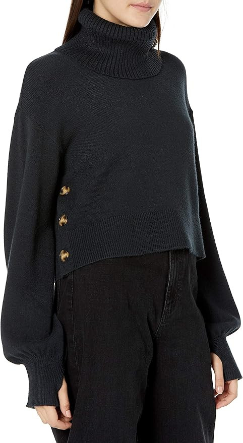 The Drop Women's @lucyswhims Side Button Cropped Turtleneck Sweater | Amazon (US)