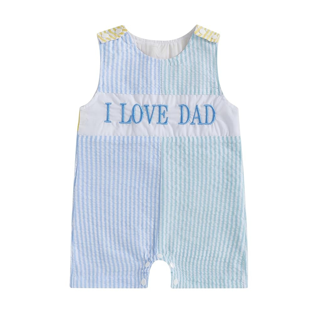 BemeyourBBs Newborn Baby Boy Romper Sleeveless Jumpsuit One Piece Outfit Overall Summer Clothes | Amazon (US)