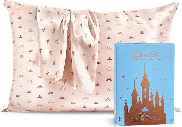 Kitsch & Disney Desert Crown Satin Pillowcase with Zipper – Soft Cooling, Better Than Silk Pill... | Amazon (US)