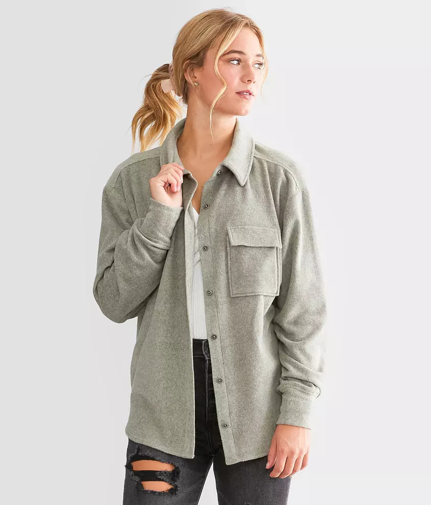 Marled Fleece Shirt | Buckle
