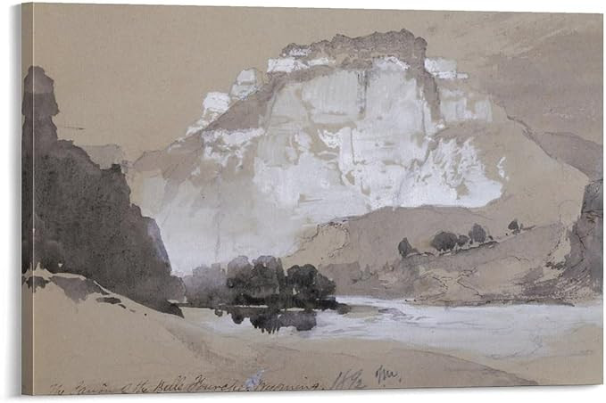 Thomas Moran Poster The Cañon Of The Belle Fourche, Wyoming Wall Art Poster Gifts Bedroom Prints... | Amazon (US)
